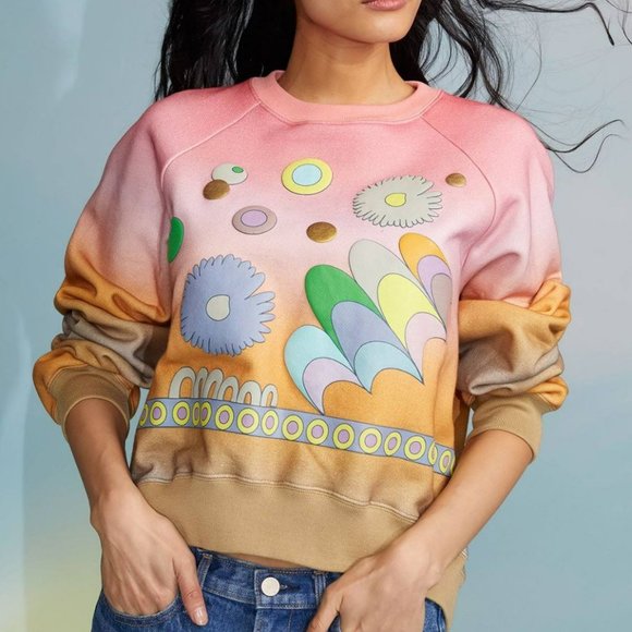 Cynthia Rowley Out Of This World Sweatshirt, Size L - Picture 1 of 16